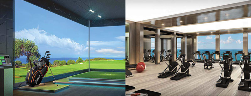 Acqualina Estates in Sunny Isles Beach - Golf Simulator and Gym