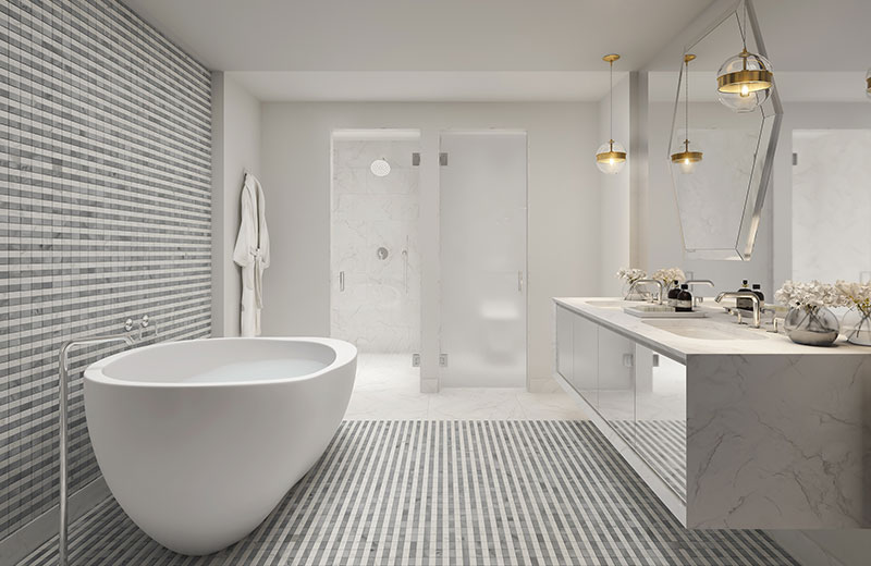 Elysee, New Luxury Boutique Tower in Edgewater Miami - Bathroom