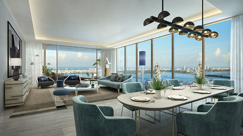 Elysee, New Luxury Boutique Tower in Edgewater Miami - Livingroom