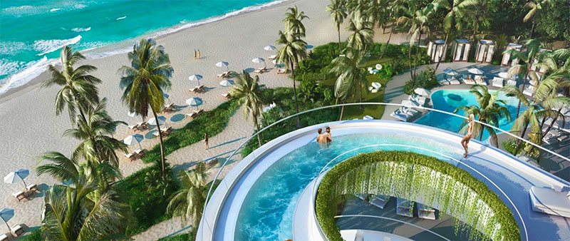 New Jade Signature Residences in Sunny Isles Beach - Pool with BeachView