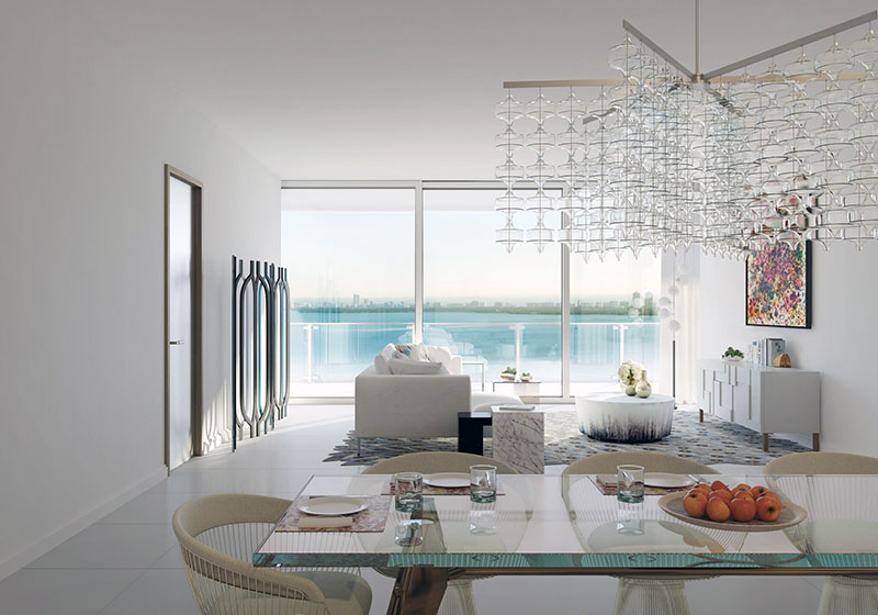 Missoni Baia Residences in Miami, Livingroom