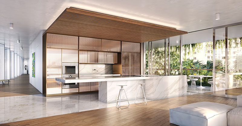 Monad Terrace Waterfront Residences in South Beach, Kitchen