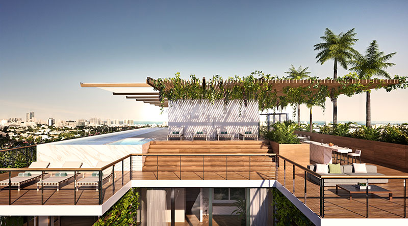 Monad Terrace Waterfront Residences in South Beach, Roof Terrace
