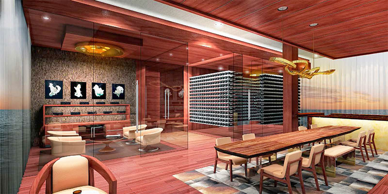 Prive, Private Island Residences in Aventura - Wine and Cigar Room